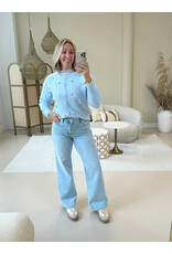 21Jewelz Vest met gouden studs hartjes - blauw