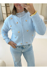 21Jewelz Vest met gouden studs hartjes - blauw