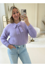 21Jewelz Wollige trui met strik - lila