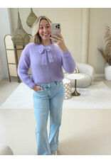 21Jewelz Wollige trui met strik - lila