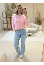 21Jewelz Vest met gouden studs hartjes - roze