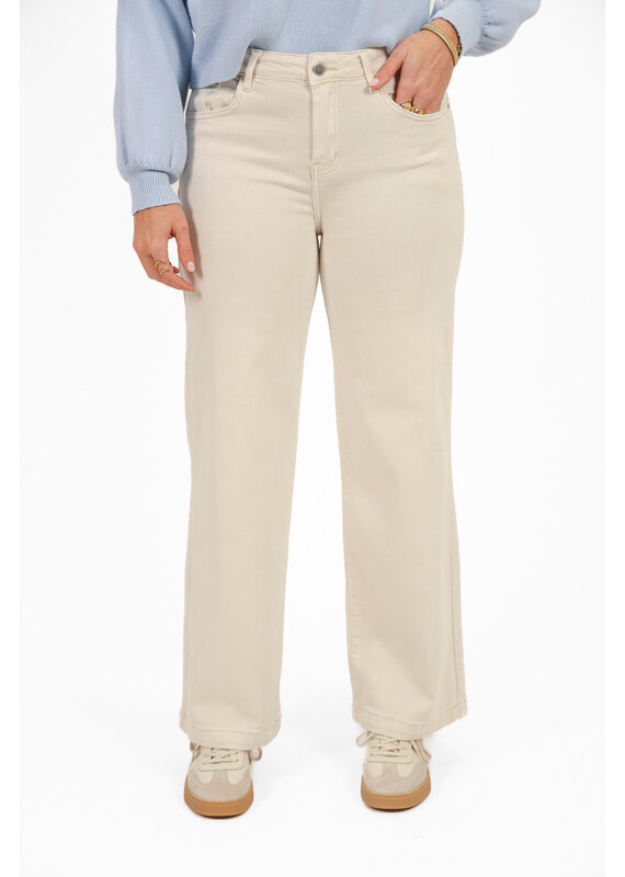 21Jewelz Wide leg jeans - ecru
