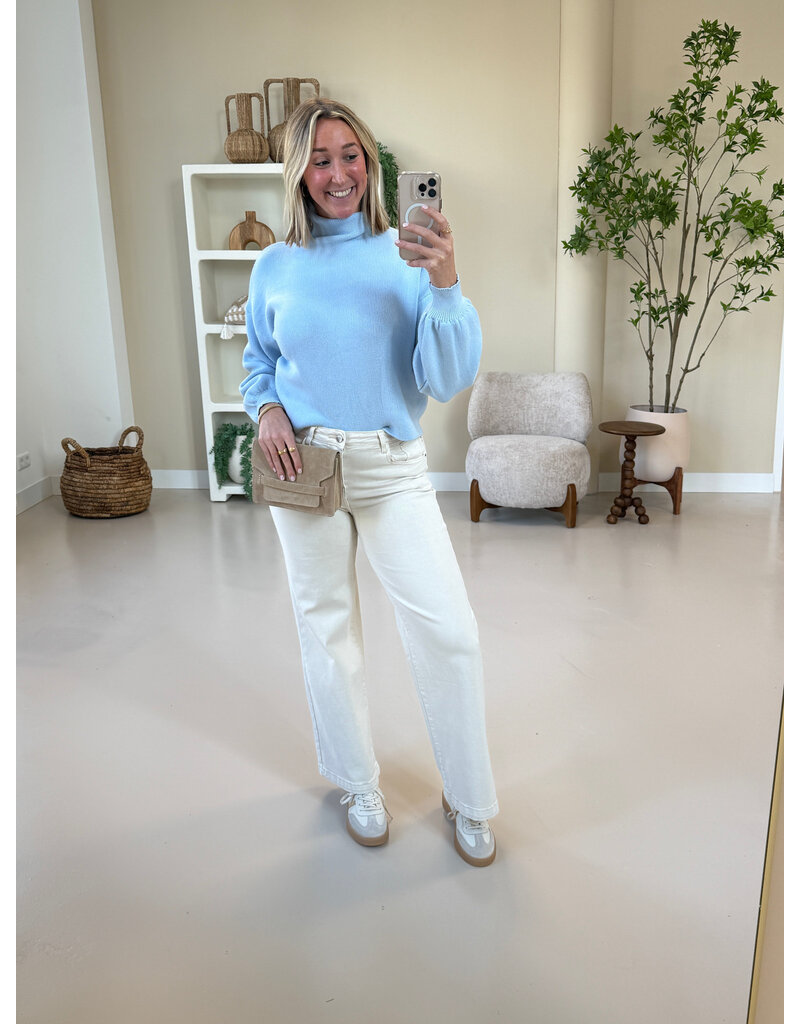 21Jewelz Wide leg jeans - ecru