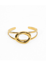 Bangle met organisch detail - goud