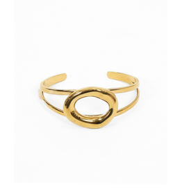 Bangle met organisch detail - goud