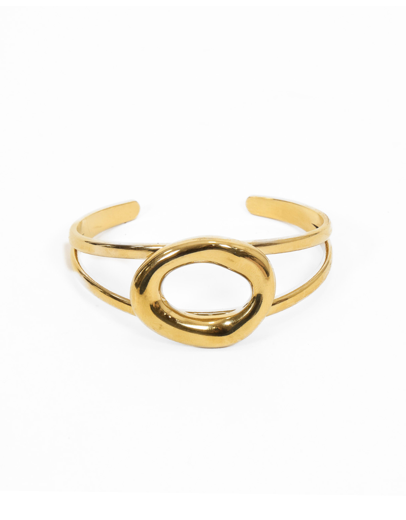 Bangle met organisch detail - goud