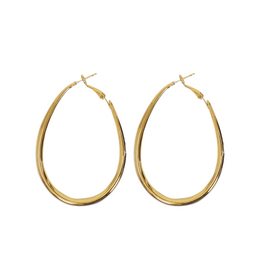 21Jewelz Statement oorbellen ovaal - goud