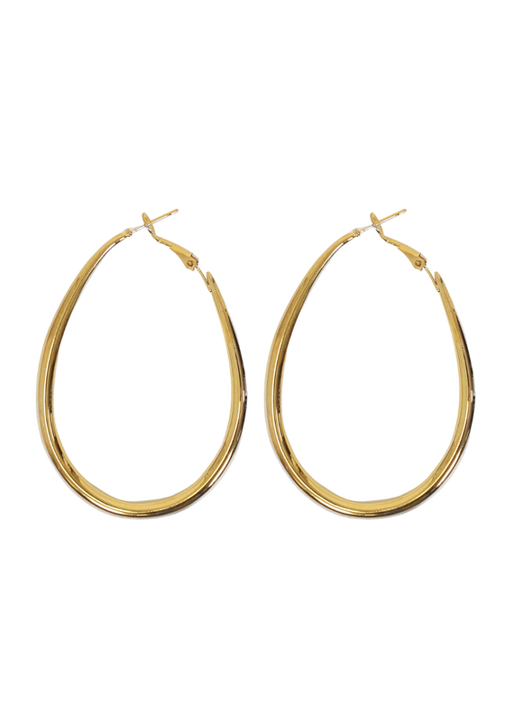 21Jewelz Statement oorbellen ovaal - goud