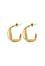 21Jewelz Organische oorbellen klein - goud