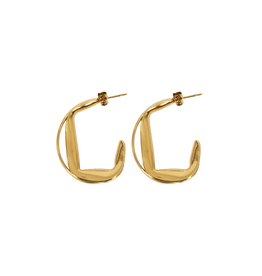 21Jewelz Organische oorbellen klein - goud