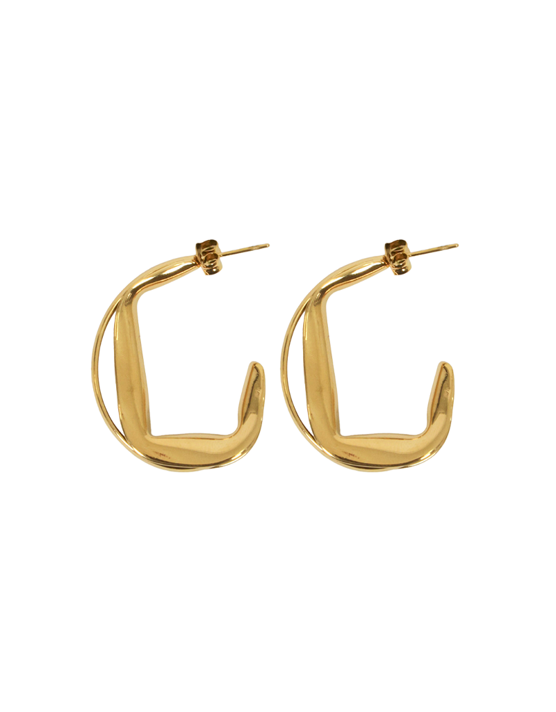 21Jewelz Organische oorbellen klein - goud