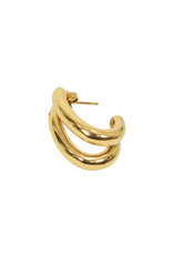 Dubbele oorbellen - goud