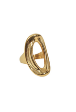 21Jewelz Statement ring organisch lang - goud