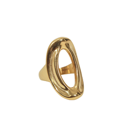 21Jewelz Statement ring organisch lang - goud