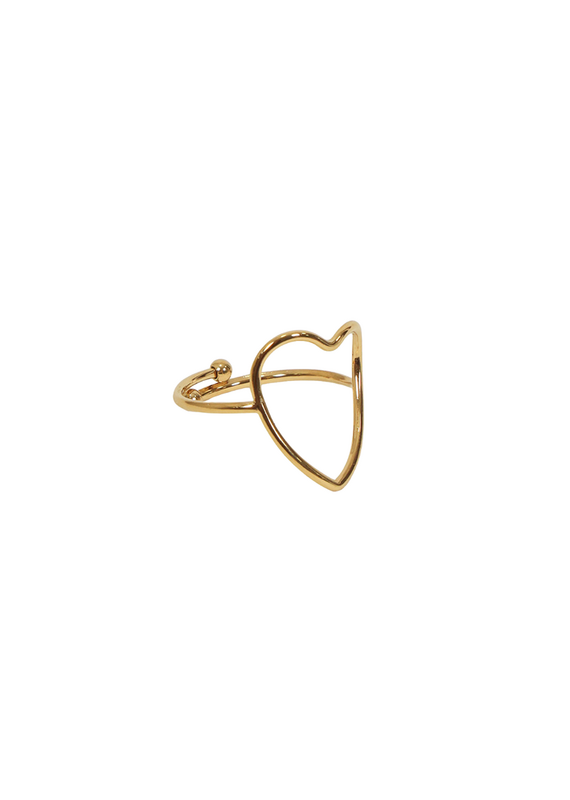 21Jewelz Ring met open hart - goud