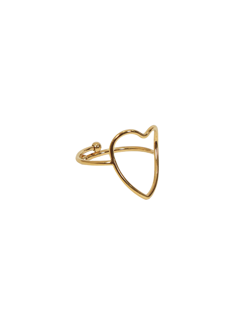 21Jewelz Ring met open hart - goud