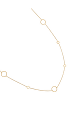 Lange ketting met cirkels - goud
