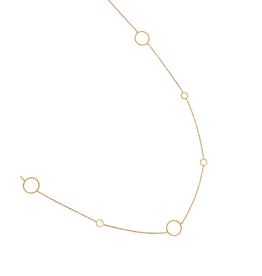 21Jewelz Lange ketting met cirkels - goud