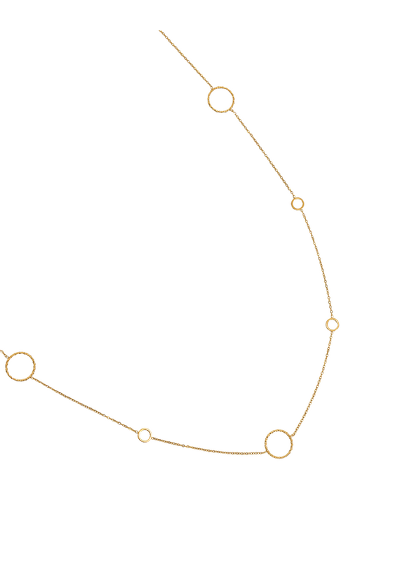 21Jewelz Lange ketting met cirkels - goud