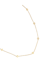 21Jewelz Lange ketting met klavertjes - goud