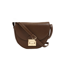 21Jewelz Halfronde tas met gouden sluiting - bruin