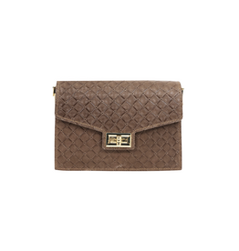 21Jewelz Tas met gevlochten patroon - taupe