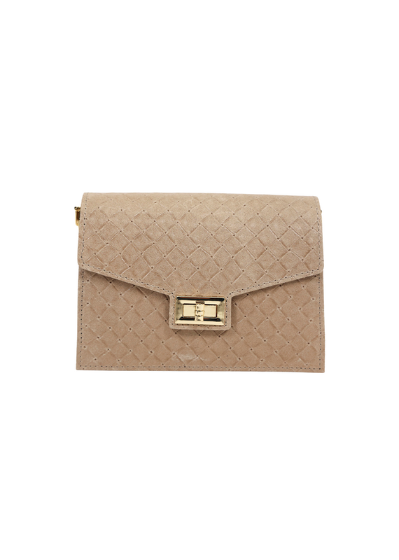 21Jewelz Tas met gevlochten patroon - beige