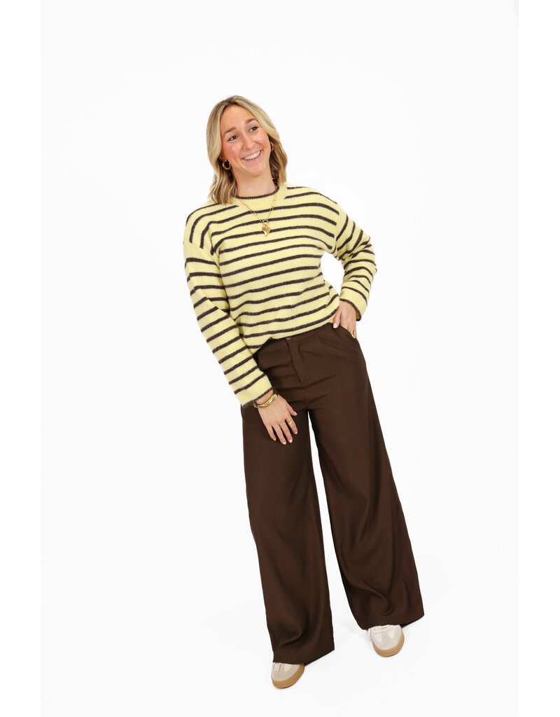 21Jewelz Trui met strepen - geel/bruin