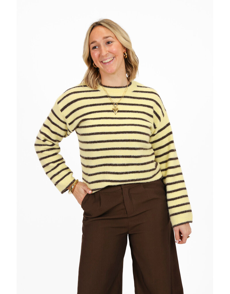 21Jewelz Trui met strepen - geel/bruin