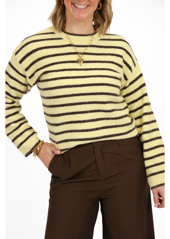 21Jewelz Trui met strepen - geel/bruin