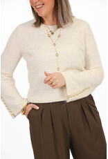 21Jewelz Gemêleerde trui met gouden details – ecru