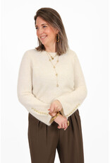 21Jewelz Gemêleerde trui met gouden details – ecru