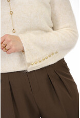 21Jewelz Gemêleerde trui met gouden details – ecru