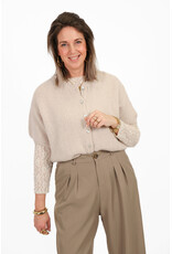 21Jewelz Cropped vestje met knoopjes - beige