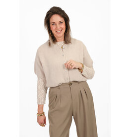 21Jewelz PRE ORDER Cropped vestje met knoopjes - beige