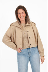 21Jewelz Mesh top met bloemenprint - beige