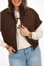 21Jewelz Gewatteerde bodywarmer - donkerbruin