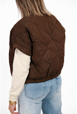 21Jewelz Gewatteerde bodywarmer - donkerbruin