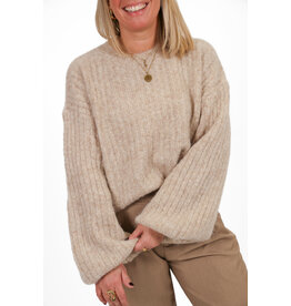 21Jewelz Effen wollige trui - beige
