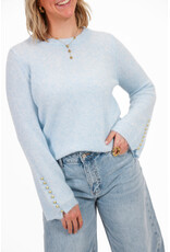 21Jewelz Gemêleerde trui met gouden details – lichtblauw