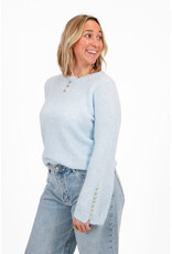 21Jewelz Gemêleerde trui met gouden details – lichtblauw