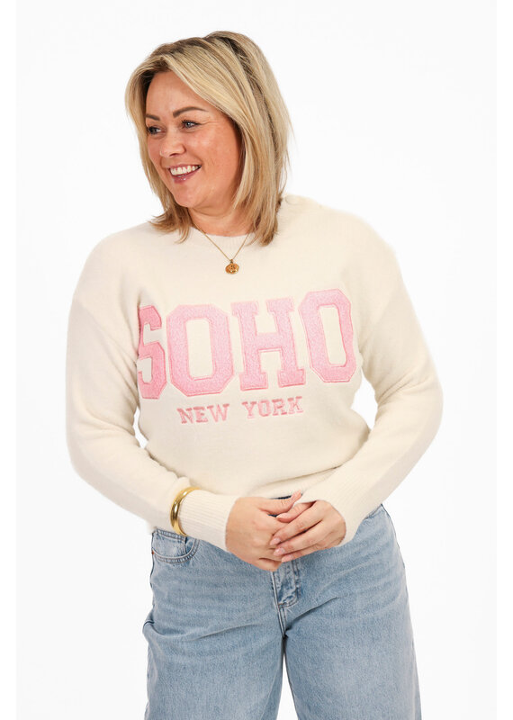 21Jewelz Soho trui - beige/lichtroze