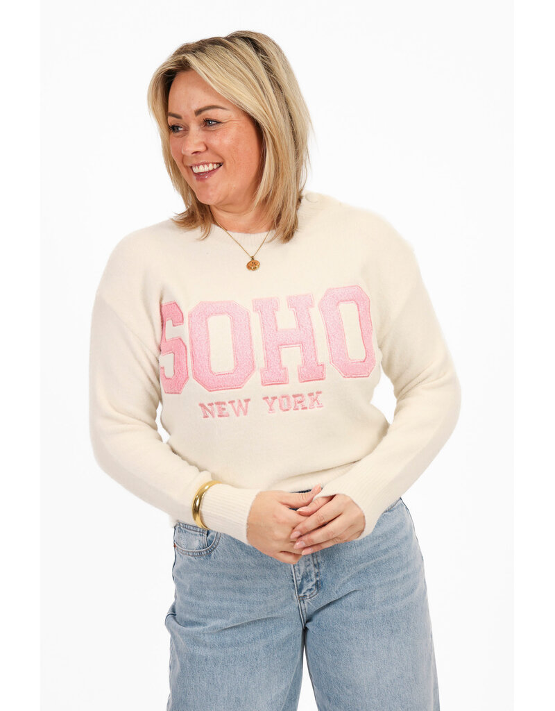 21Jewelz Soho trui - beige/lichtroze