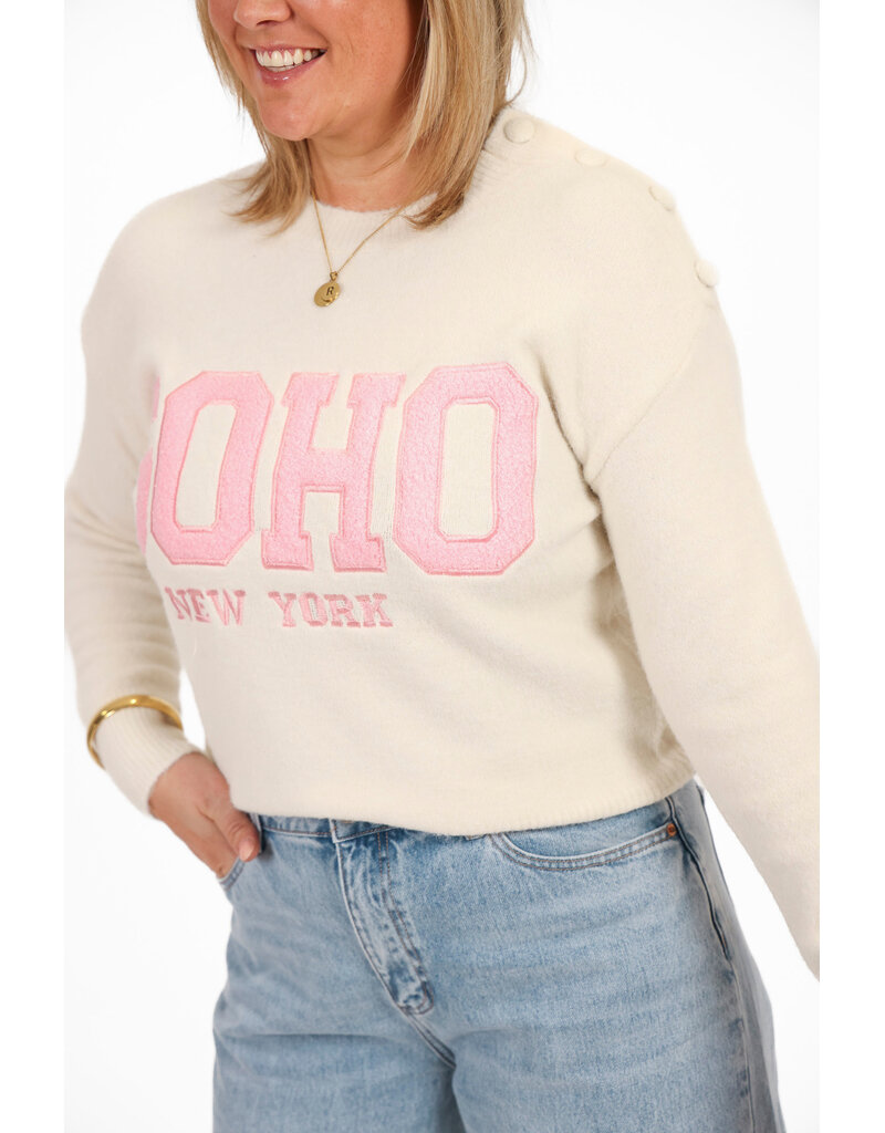 21Jewelz Soho trui - beige/lichtroze