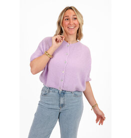 21Jewelz Cropped vestje met knoopjes - lila