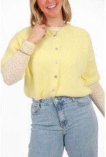 21Jewelz Cropped vestje met knoopjes - lichtgeel