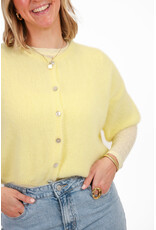 21Jewelz Cropped vestje met knoopjes - lichtgeel