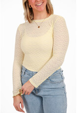 21Jewelz Kanten mesh top - lichtgeel