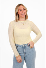 21Jewelz Kanten mesh top - lichtgeel
