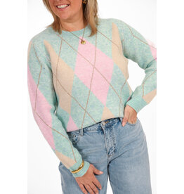 21Jewelz Geruite trui  - multi-colour